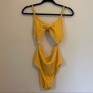 Romwe Yellow Swimsuit